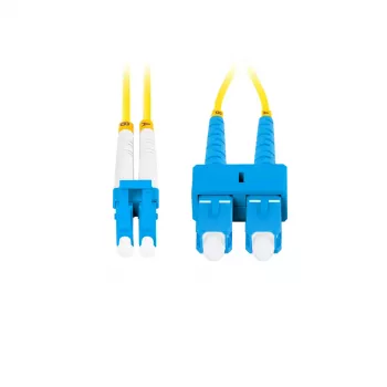 Skiemeninis optinis kabelis LANBERG FO-SULU-SD11-0020-YE, 2 m, G.657.A1, SC į LC, geltonas
