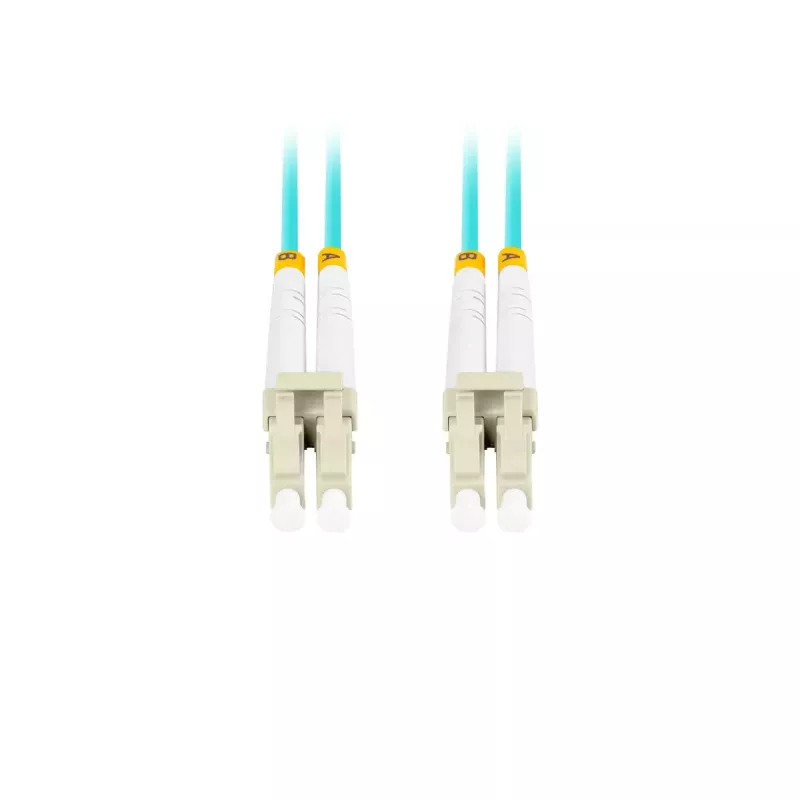 Skaidulinis optinis kabelis LANBERG FO-LULU-MD31-0050-TQ, OM3, LC–LC, 5 m, Aqua