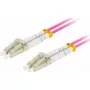 Lanberg FO-LULU-MD41-0030-VT šviesolaidinis komutacinis kabelis, MM LC/UPC–LC/UPC Duplex, OM4 50/125, 3 m, violetinis
