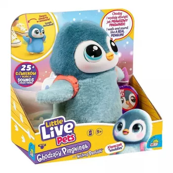 Interaktyvus žaislas Cobi Little Live Pets vaikščiojantis pingvinas Kiwaczek MO-26535, maitinamas baterijomis