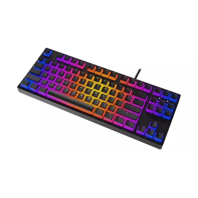 KRUX Atax PRO RGB žaidimų klaviatūra, mechaninė, USB, QWERTY anglų, juoda, tenkeyless