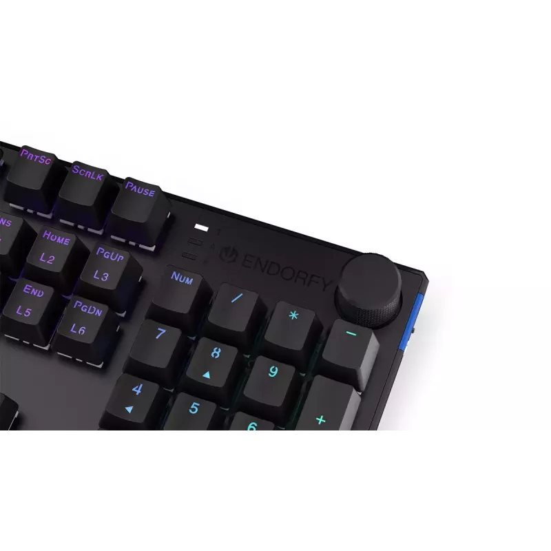 Žaidimų klaviatūra ENDORFY Thock RF Wireless USB Mechaninė RGB Juoda