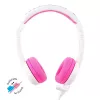 BuddyPhones School+ laidinės ausinės vaikams, 20–20000 Hz, 1,4 m laidas, rausvai balta