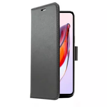 Dėklas-piniginė SCREENOR, iPhone 15, 6,1 colio (15,5 cm), juoda, 3 kortelių kišenės, eko oda+TPU