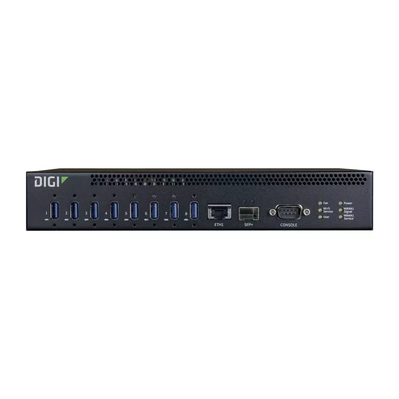 USB šakotuvas Digi AW08-G300 USB 3.2 Gen 1 10000 Mbit/s juodas