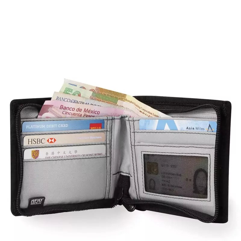 Pacsafe RFIDsafe Z100 dvigubai lankstoma piniginė su RFID apsauga