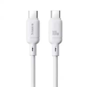 USB-C į USB-C laidas Baseus Rychlonabíjecí Silky 1 m 100 W baltas