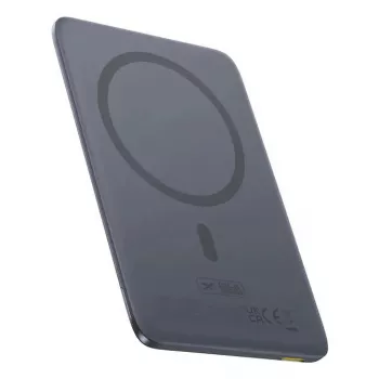 Nešiojamas powerbank Baseus PicoGo Ultra-Slim 5000 mAh, 20 W išvestis, belaidis įkrovimas, USB-C, pilka