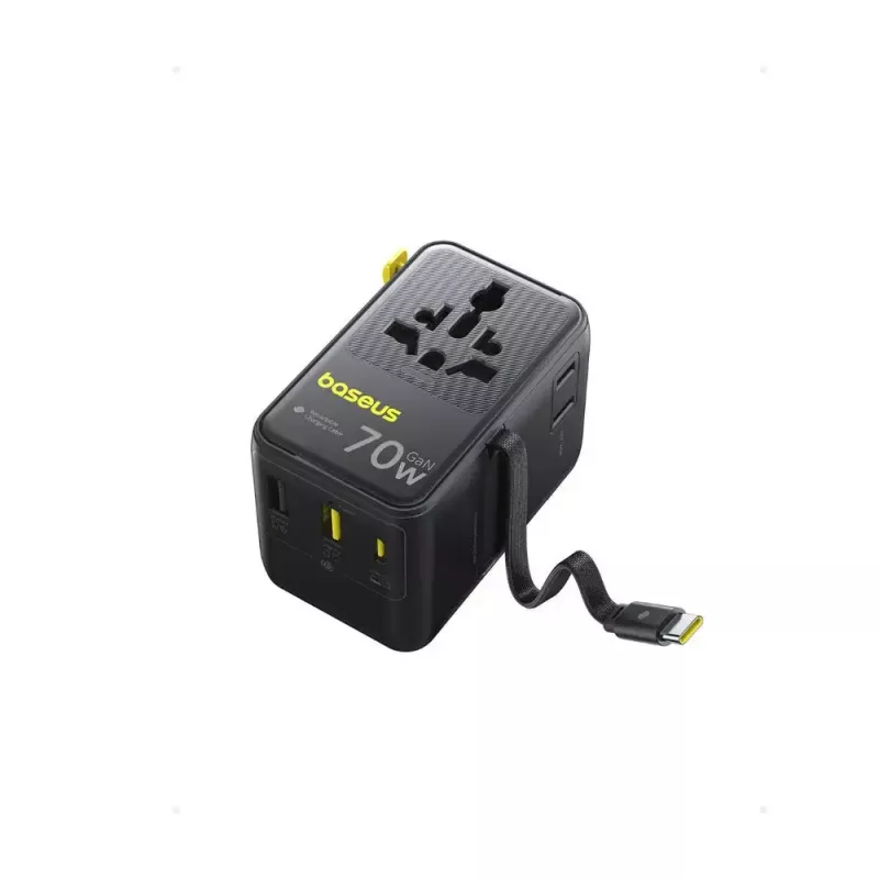 Kroviklis Baseus EnerCore CG11 — vidinis AC greitas kroviklis, 2x USB‑C, 1 m laidas, juodas