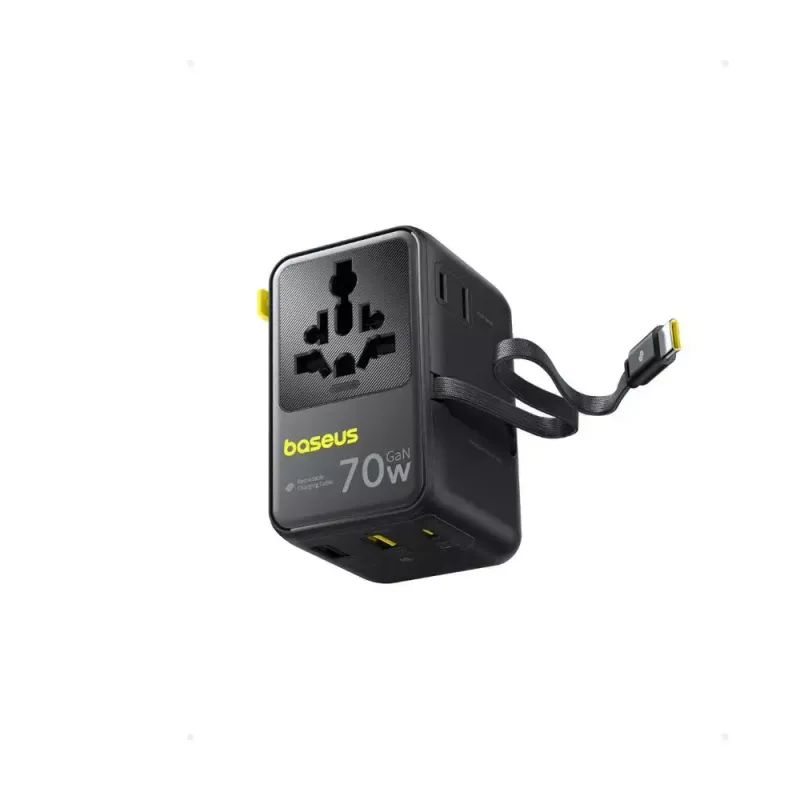 Kroviklis Baseus EnerCore CG11 — vidinis AC greitas kroviklis, 2x USB‑C, 1 m laidas, juodas