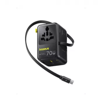 Kroviklis Baseus EnerCore CG11 — vidinis AC greitas kroviklis, 2x USB‑C, 1 m laidas, juodas