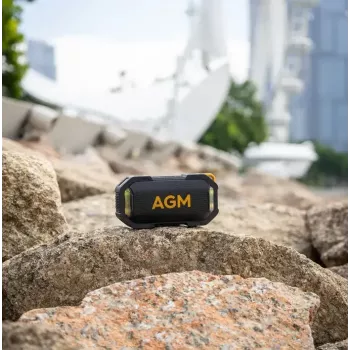 Nešiojamas vakarėlių garsiakalbis Beafon AGM Mag Rock, 8 W, 1800 mAh, iki 10 h, juodai oranžinis