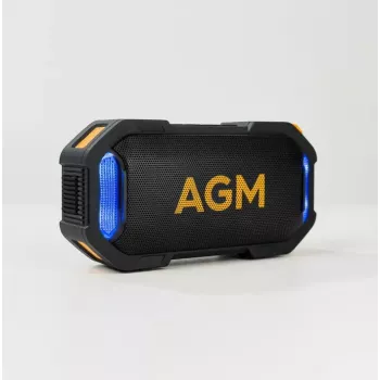 Nešiojamas vakarėlių garsiakalbis Beafon AGM Mag Rock, 8 W, 1800 mAh, iki 10 h, juodai oranžinis