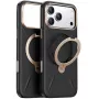 Korpusas Torras Ostand Spin Vegskin Series, skirtas iPhone 17 Pro Max, juodas