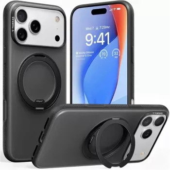 Torras Protective Fitness Series dėklas iPhone 17 Pro Max – juodas, X00FX2432
