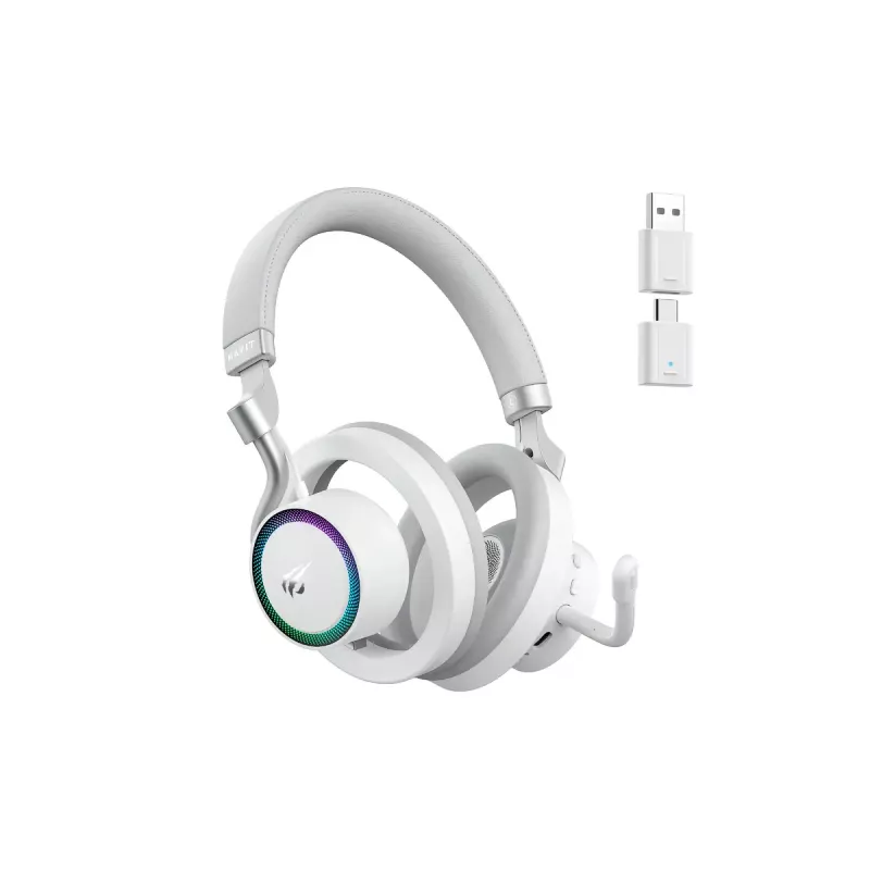 Ausinės HAVIT Fuxi-H8 – belaidės ir laidinės, Bluetooth, 20–20000 Hz, 10 m diapazonas, 300 g, baltos