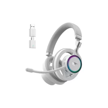 Ausinės HAVIT Fuxi-H8 – belaidės ir laidinės, Bluetooth, 20–20000 Hz, 10 m diapazonas, 300 g, baltos