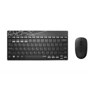 Klaviatūros ir pelės rinkinys Rapoo 8000M Universal Bluetooth QWERTZ Vokiška juoda