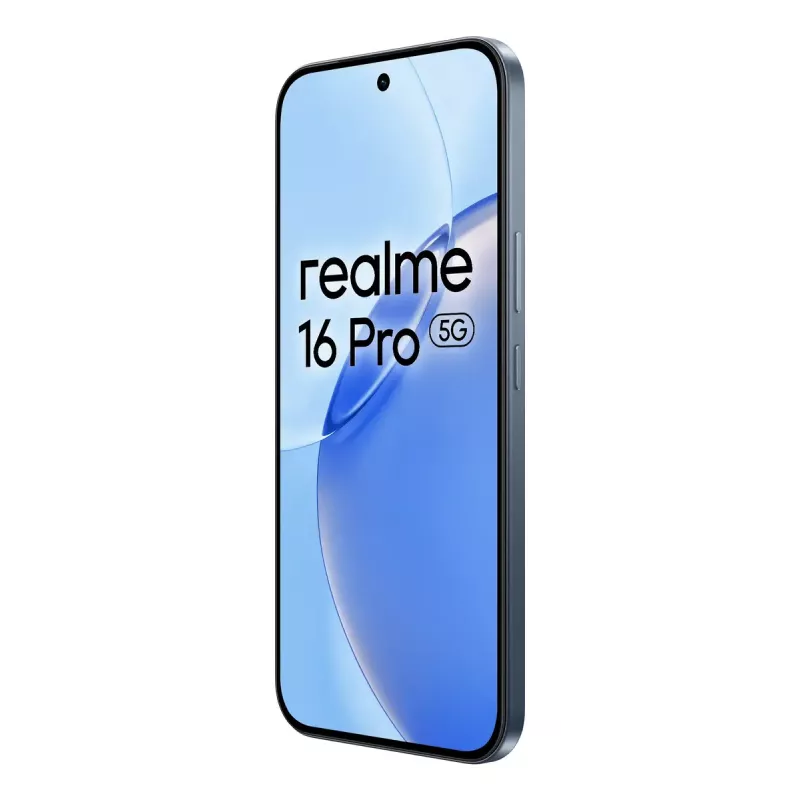 Išmanusis telefonas REALME 16 PRO — 6,8 colio (17,3 cm) 5G, MediaTek Dimensity, 8 GB RAM, 256 GB, 200 MP dviguba kamera, 6500 mAh, Pilka