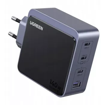 Sieninis įkroviklis UGREEN X570 140W 4 prievadų GaN greitasis įkroviklis EU – 4 USB-C/USB-A prievadai, GaN technologija, 140W maks.
