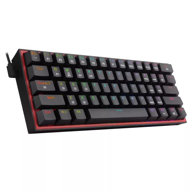 Klaviatūra REDRAGON FIZZ PRO K616-RGB B Gaming USB RF Wireless Bluetooth QWERTY Juoda Raudona