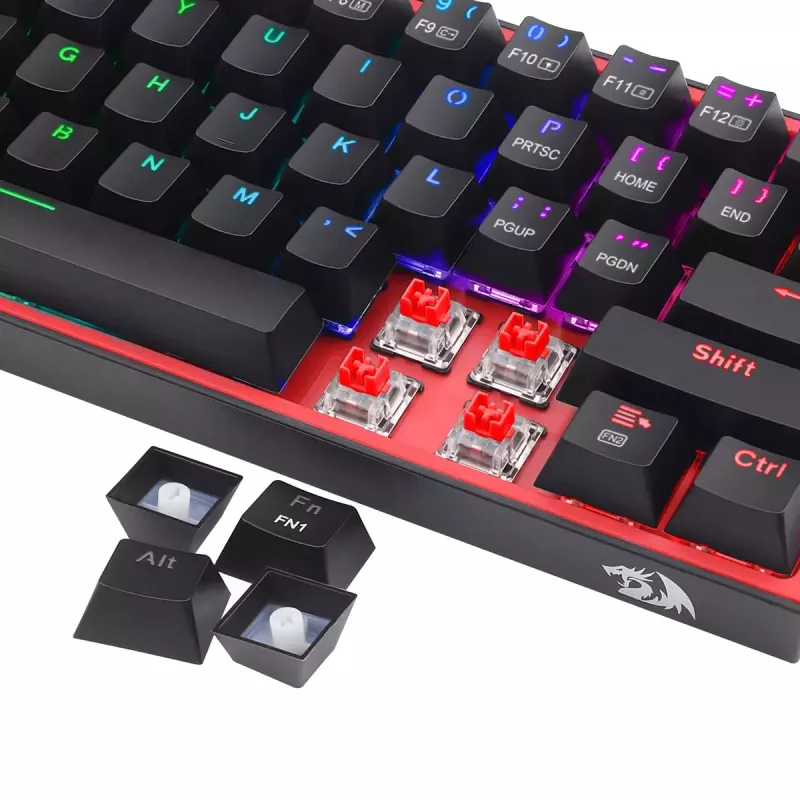 Klaviatūra REDRAGON FIZZ PRO K616-RGB B Gaming USB RF Wireless Bluetooth QWERTY Juoda Raudona