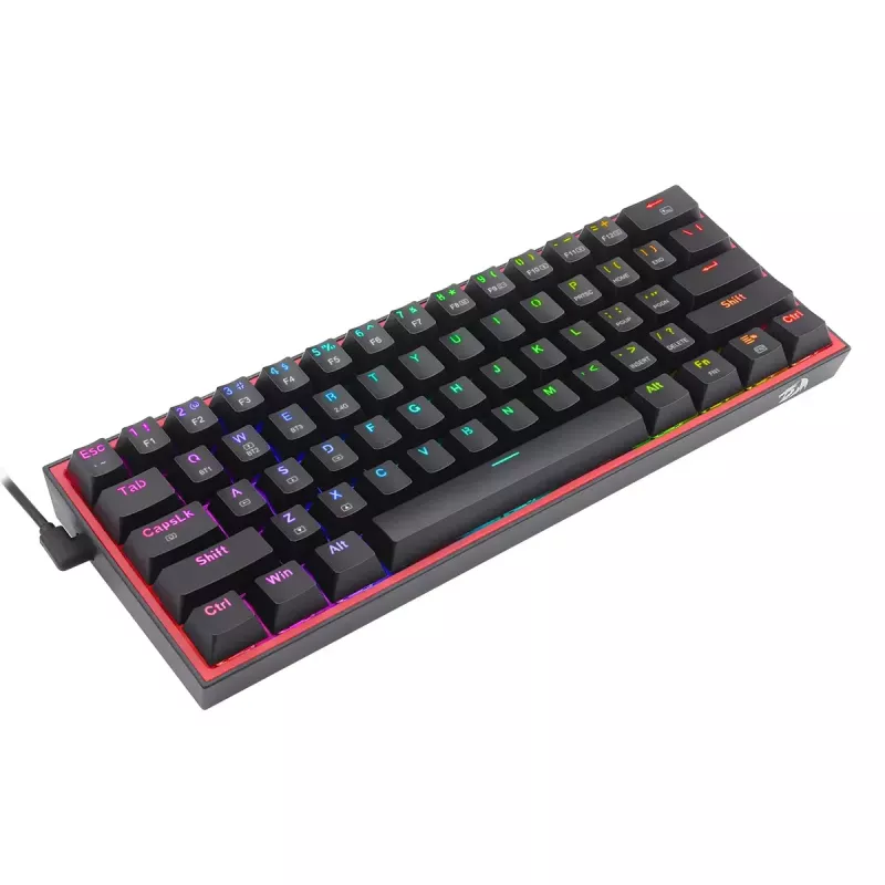 Klaviatūra REDRAGON FIZZ PRO K616-RGB B Gaming USB RF Wireless Bluetooth QWERTY Juoda Raudona