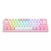 Mechaninė klaviatūra REDRAGON K617-Fizz RGB — laidinė USB, rožinė/balta, 1,5 m laidas