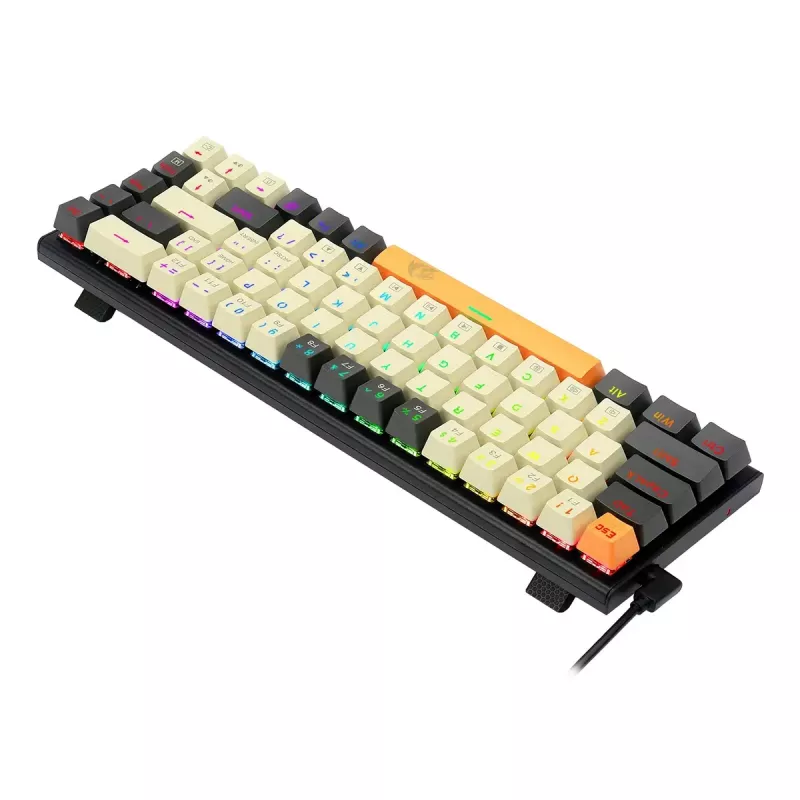Mechaninė klaviatūra REDRAGON K633CGO-RGB Ryze, laidinė USB, juoda balta
