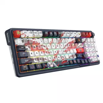 Mechaninė klaviatūra REDRAGON K686AK-RGB-PRO – RF belaidė + USB, Navy White, 1,5 m laidas