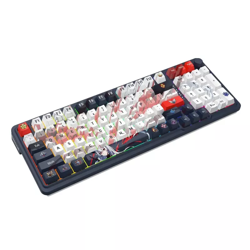 Mechaninė klaviatūra REDRAGON K686AK-RGB-PRO – RF belaidė + USB, Navy White, 1,5 m laidas