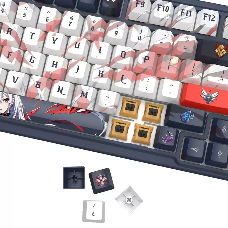 Mechaninė klaviatūra REDRAGON K686AK-RGB-PRO – RF belaidė + USB, Navy White, 1,5 m laidas