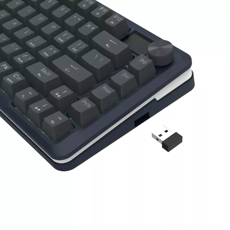 Mechaninė klaviatūra REDRAGON K708-RGB-PRO su USB, RF belaidžiu ryšiu ir Bluetooth, 1,5 m laidas, juoda, 0,76 kg