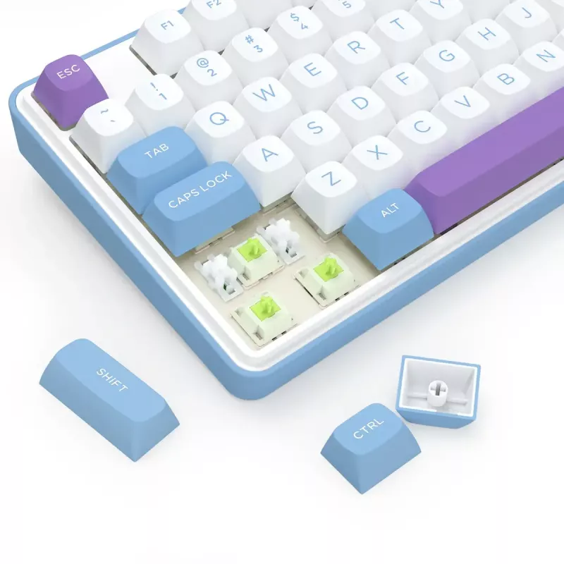 Mechaninė klaviatūra REDRAGON K707WBP-RGB-PRO StarBlade, laidas USB, mėlyna balta