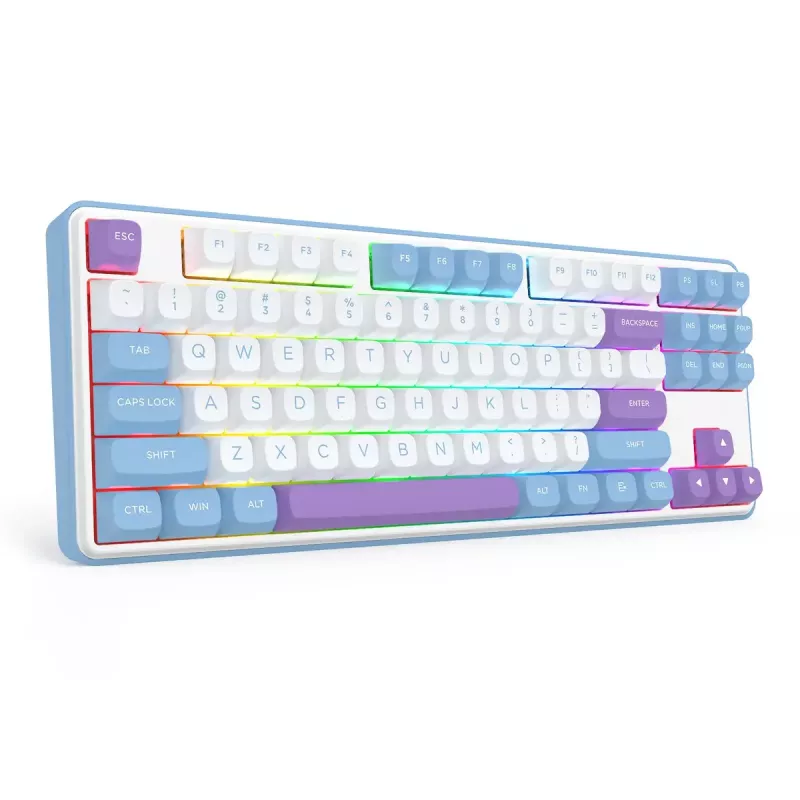Mechaninė klaviatūra REDRAGON K707WBP-RGB-PRO StarBlade, laidas USB, mėlyna balta