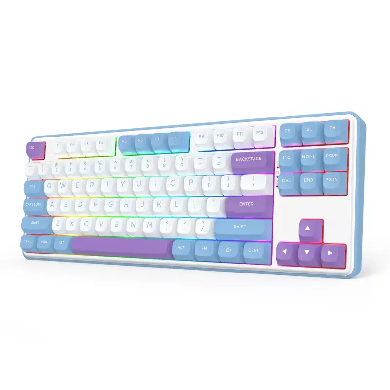 Mechaninė klaviatūra REDRAGON K707WBP-RGB-PRO StarBlade, laidas USB, mėlyna balta