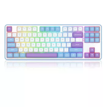 Mechaninė klaviatūra REDRAGON K707WBP-RGB-PRO StarBlade, laidas USB, mėlyna balta
