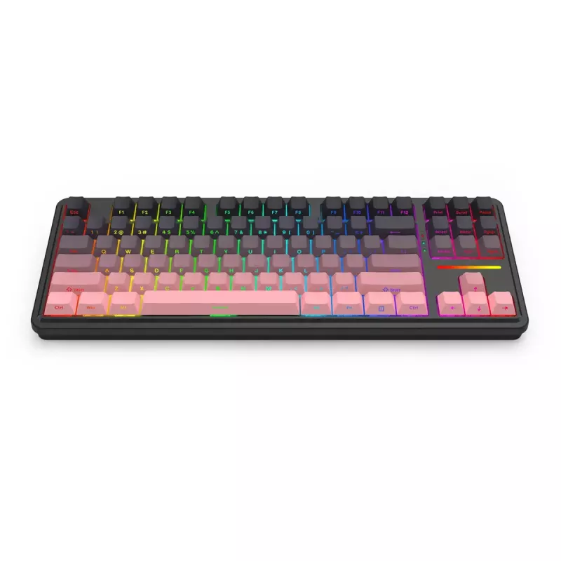 Mechaninė klaviatūra REDRAGON Antonium Pro K728SP-RGB-PRO – USB, RF belaidė, Bluetooth, juoda/rožinė