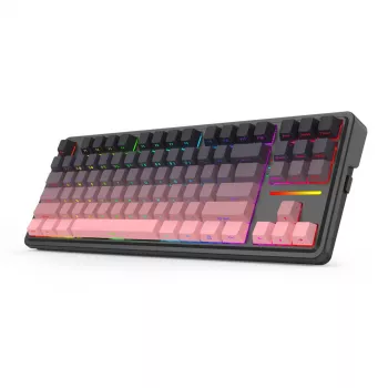 Mechaninė klaviatūra REDRAGON Antonium Pro K728SP-RGB-PRO – USB, RF belaidė, Bluetooth, juoda/rožinė