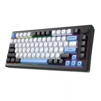 Mechaninė klaviatūra REDRAGON K732WLB-RGB-PRO URANUS PRO — 65%, USB + RF + Bluetooth, QWERTY, 1,5 m laidas, Juoda/Balta