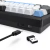 Mechaninė klaviatūra REDRAGON K732WLB-RGB-PRO URANUS PRO — 65%, USB + RF + Bluetooth, QWERTY, 1,5 m laidas, Juoda/Balta