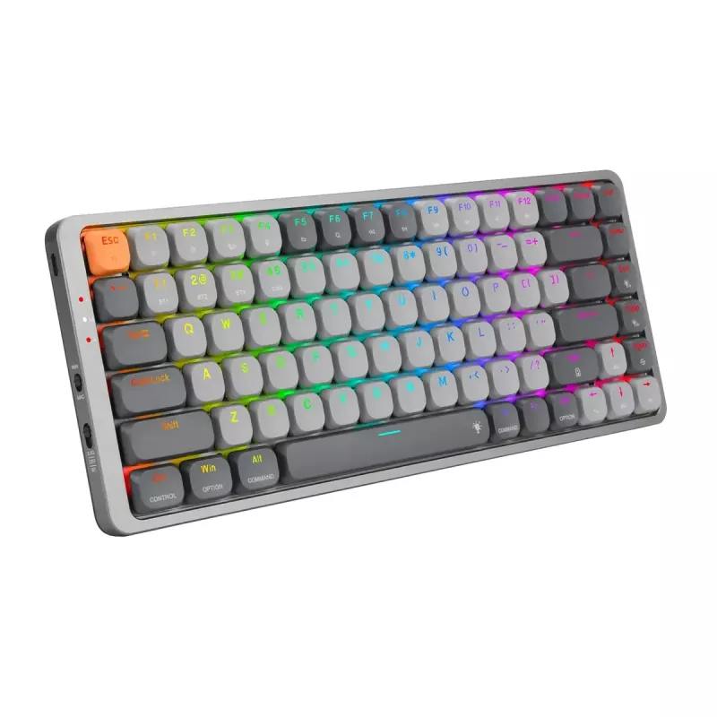 Mechaninė klaviatūra REDRAGON K652GG-RGB-PRO Azure pilka belaidė Bluetooth