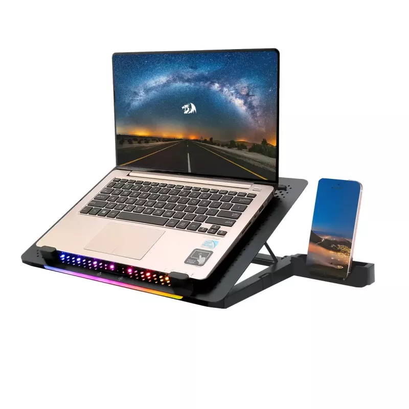 Aušinimo stovas nešiojamam kompiuteriui REDRAGON GCP500 Ivy, ergonomiškas, 5 ventiliatoriai