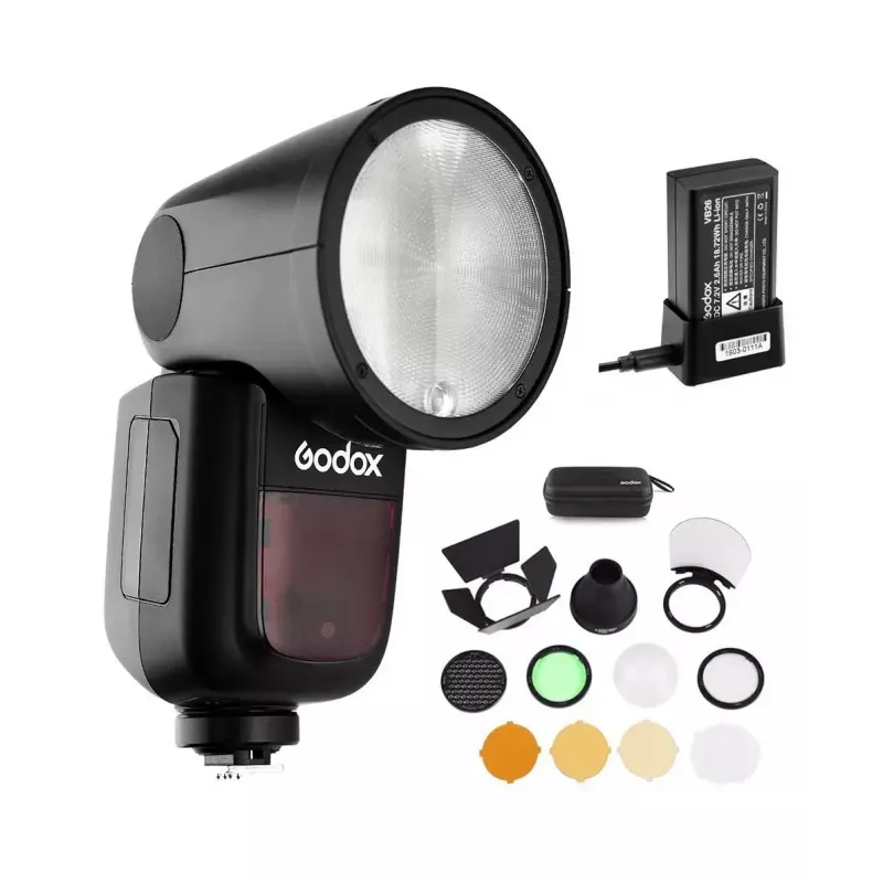 Blykstė Godox V1-C Juoda 1,5s įkrovimo laikas 420g