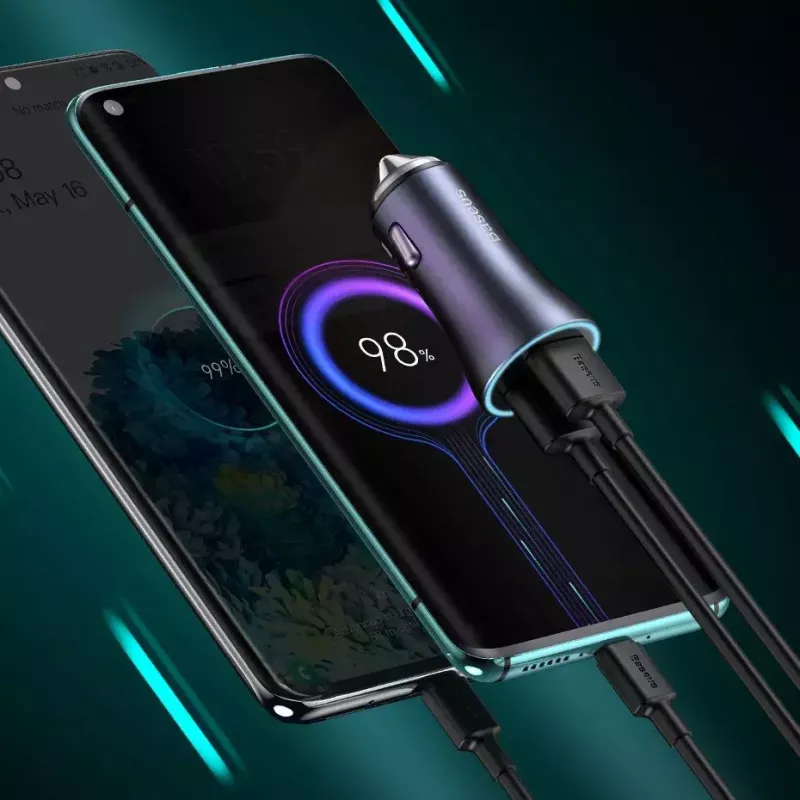 Automobilinis kroviklis Baseus TZCCJD-0G 40W Tamsiai pilkas