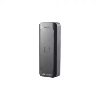 Prieigos kontrolės skaitytuvas Hikvision DS-K1802E, juodas, DC 0–12 V, max 0,15 A, 115,9×43,3×17 mm