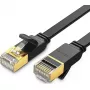 Ethernet kabelis UGREEN NW106 Cat.7 STP RJ45 plokščias 3 m (juodas)