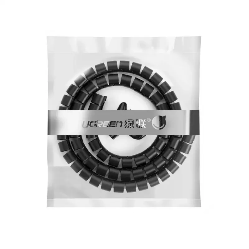 Kabelių tvarkyklė UGREEN Spiral Black – spiralinis kabelių apvyniojimas, 1 vnt.