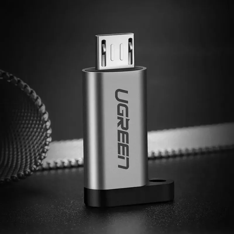 UGREEN USB-C į micro USB adapteris, pilkas