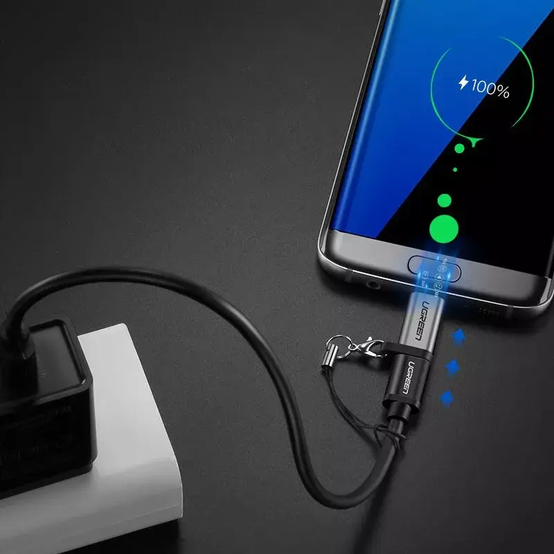 UGREEN USB-C į micro USB adapteris, pilkas